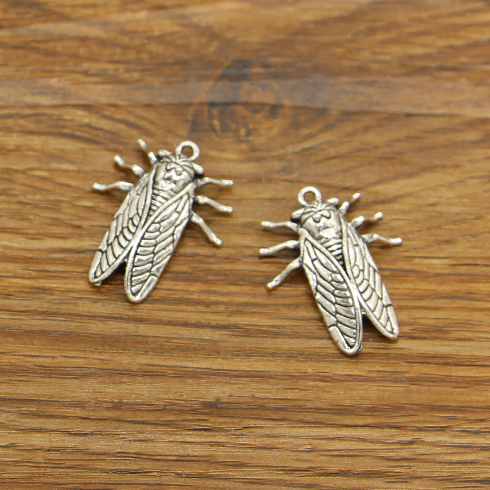 20 Cicada Locust Bug Insect Charms Beetle Summer Diy Jewelry Making 22x28mm 4870