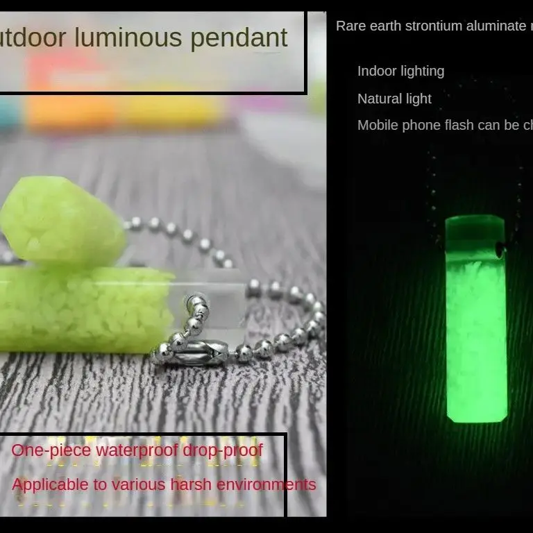 

Not tritium Emergency Light Source Key Pendant Illuminated At Night Backpack Pendant Reusable Outdoor Diving Waterproof Label