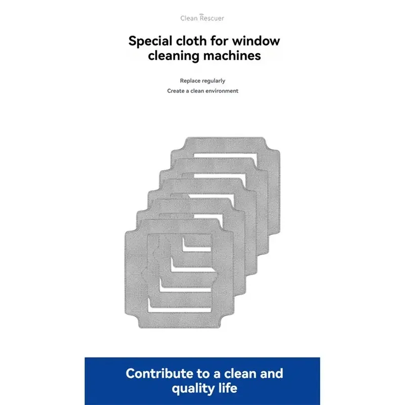 A67Z Reusable Mop Cloth For Ecovacs MINI 2/ONE PRO/AIR 2 Window Vacuum Cleaner Robot Cleaning Rag Washable 12PCS