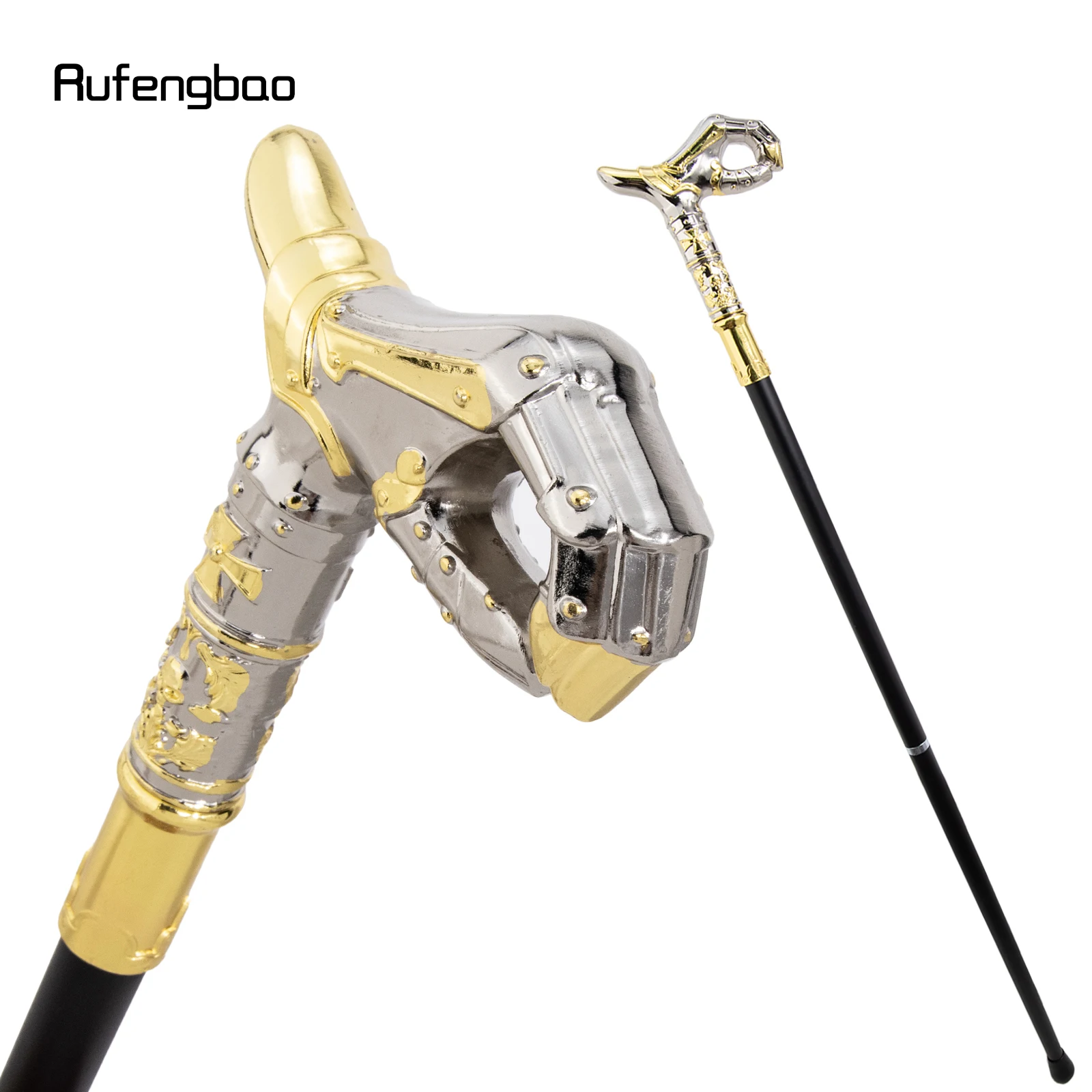 

Golden White Luxury OK Flower Cane Fashion Decorative Walking Stick Elegant Cosplay Cane Crosier 92cm Performance Stage Cane