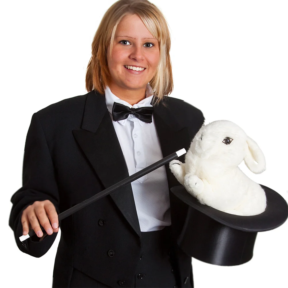 4Pcs Professional Lightweight ABS Plastic Black and White Stage Show Stick Portable Performance Prop Party Favor