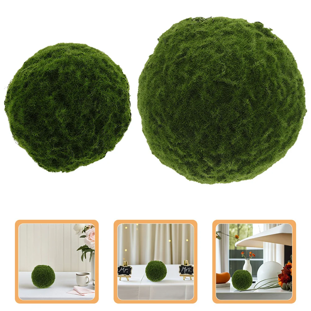 

2Pcs Fake balls Versatile Artificial Topiary Balls for Window Display Floral Arrangement Greenery Ball Decor