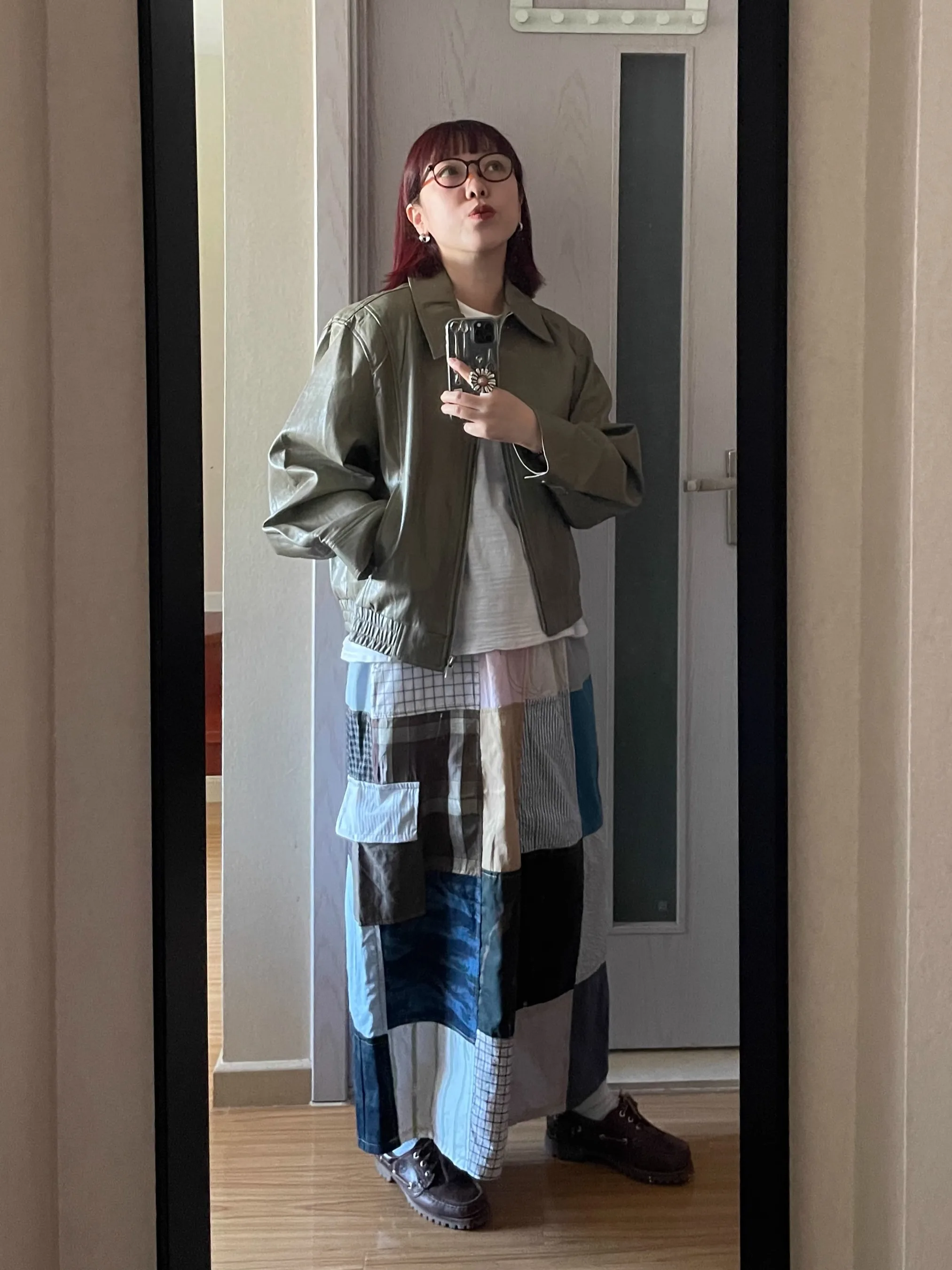 

Ele ort Women's Leather Jaet Spring New een Bean Color Environmentally Friendly Simple Dry Clean Sli Fem Coat