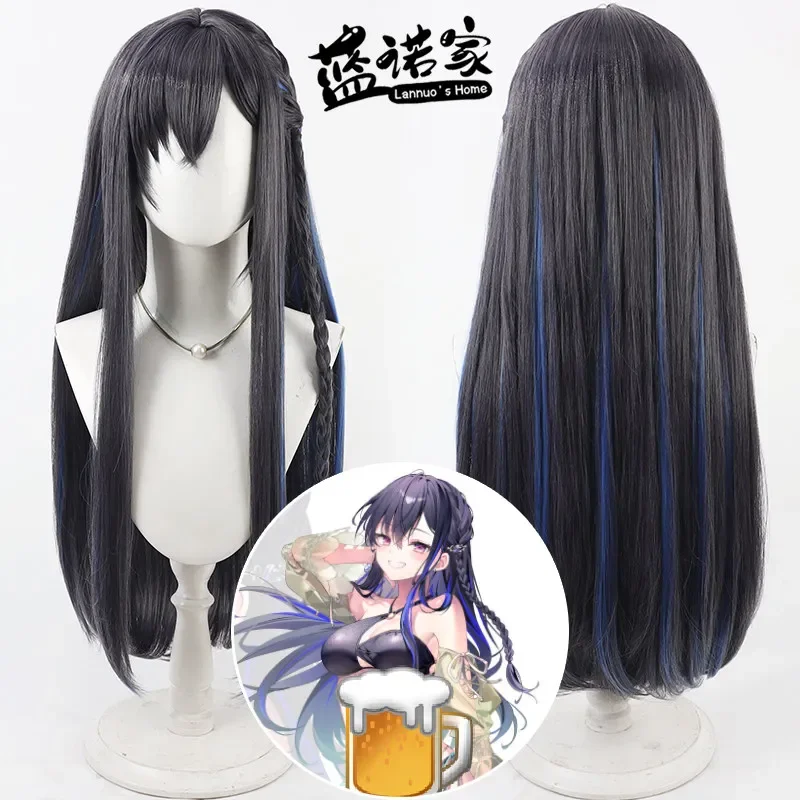 Virtual YouTube Vtuber Rei Ichinose Cosplay Wig Halloween Carnival Party Props Synthetic Hair Heat Resistant Fiber + Wig Cap