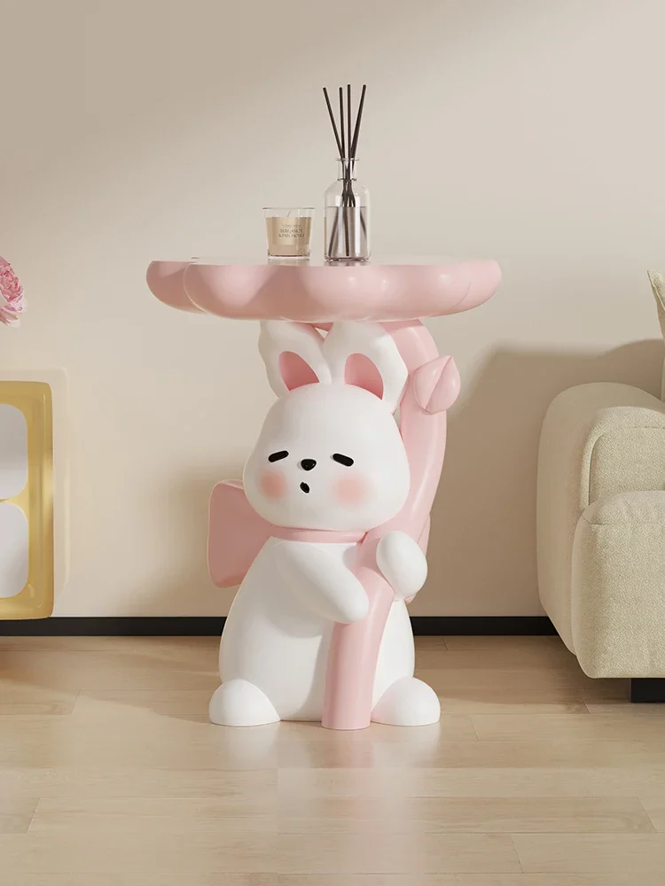 

XK Rabbit Floor Ornaments Living Room Sofa Large Coffee Table Storage Home Decorations