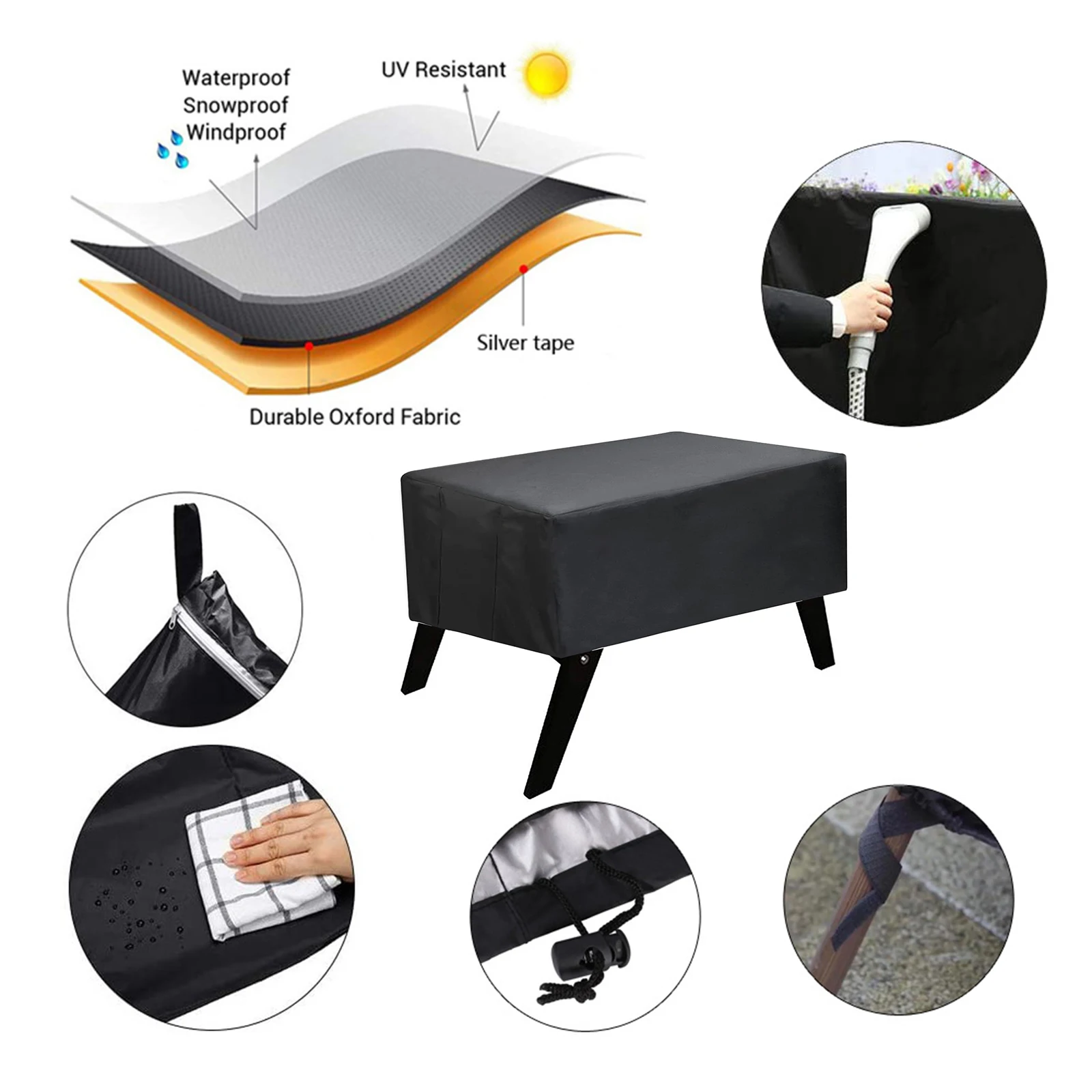 

Устойчивый к ультрафиолетовому излучению чехол для настольного футбола, 67x46 5x27 5 дюймов, простой в установке и снимать, идеально подходит для использования в помещении и на открытом воздухе.