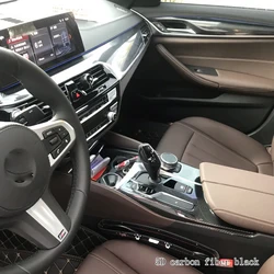 Carbon Fiber for BMW 5 Series G30 2018-2023 Car Film Interior Stickers Center Console Gear Dashboard Air Door Handle Lift Panel