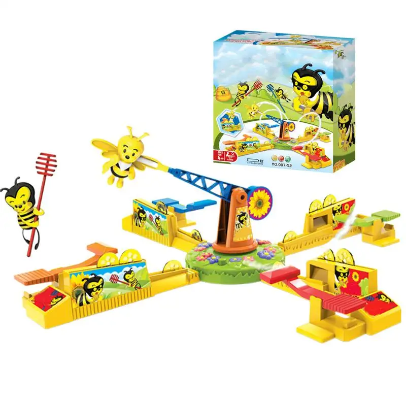 Electric bee collecting honey game Looping plane game Children's educational multiplayer interactive board game