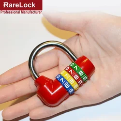 4 Letters Combination Padlock Code Password Lock for Door Cabinet Drawer Bike Motorcycle Student Locker Rarelock MMS61 G1