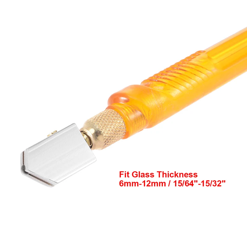 6mm-12mm cortador de vidro cortador de diamante cabeça lâmina de aço ferramenta de corte lápis estilo alimentação de óleo alça de plástico 180mm manual ferramenta