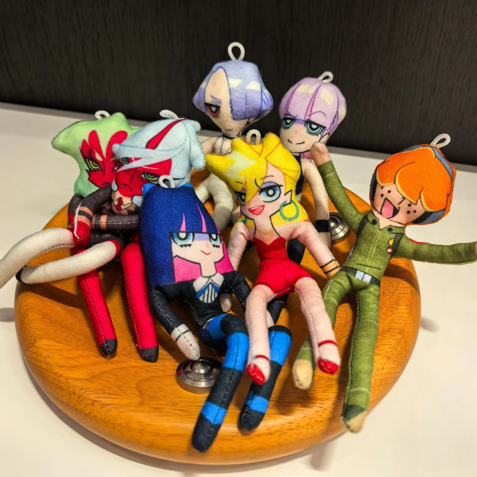 New In Stock 16cm Panty & Stocking With Garterbelt Plush Doll Abstract Joint Flexible Room Decoration Toy Birthday Christma Gift