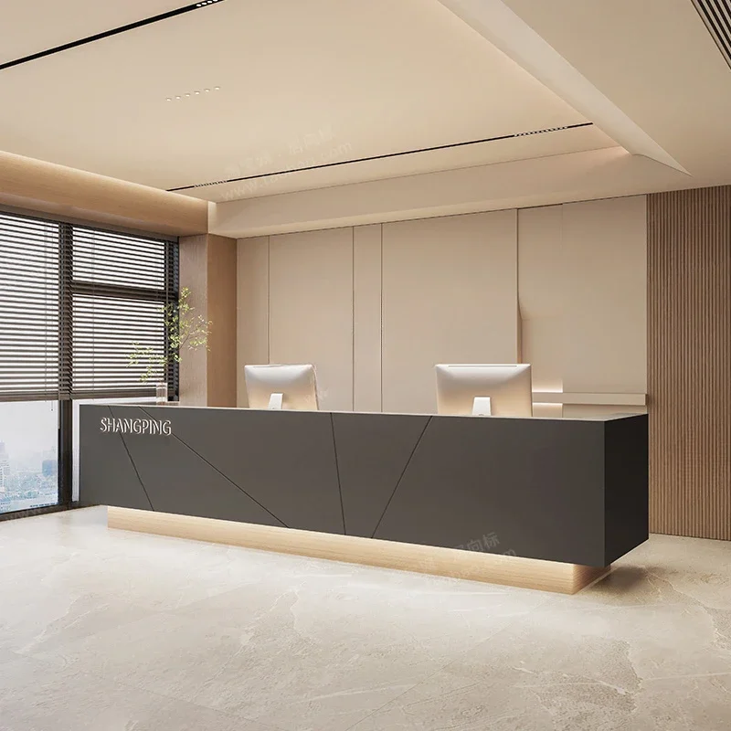 Reception Desk Luxury Hairdressing Furniture Professional Office Checkout Counter for Supermarket Shop Service Reseption Table