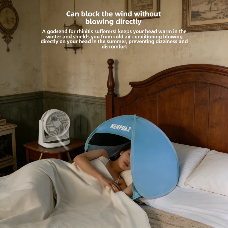 Tienda de campaña portátil para dormir con protección UV y aislamiento contra el viento para el hogar