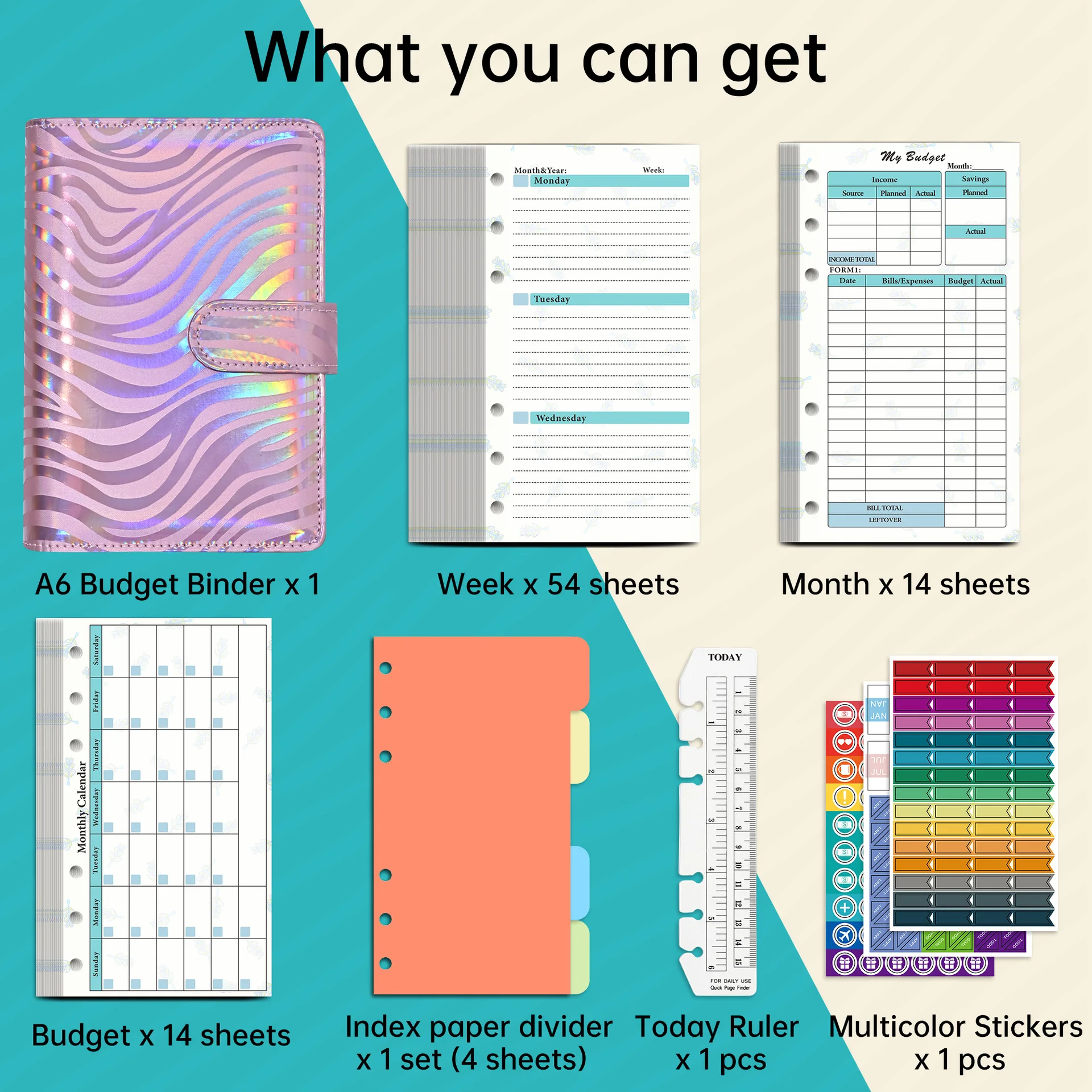 A6 Binder Planning Monthly Planning Manual Ledger