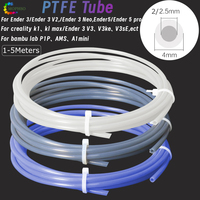 2.5mm IDx4mm OD PTFE Tube Fits Direct Drive Extruder 3D Printer For Bambu Lab A1/A1 mini/P1P/P1S/X1C For Creality K1 Ender3 V3KE