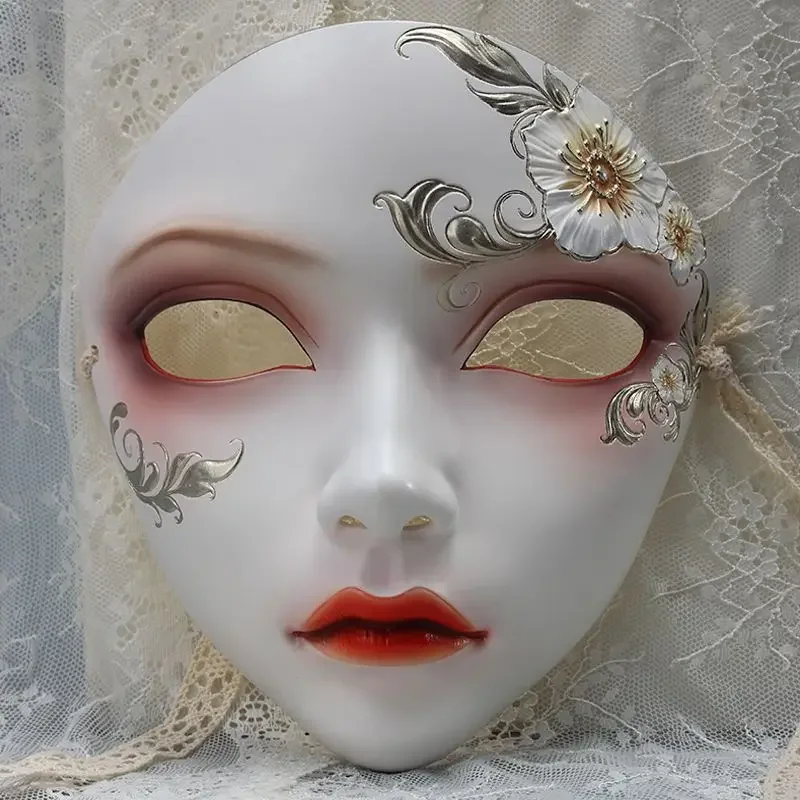 Han Suit Dressing Mask Antique All Face Men And Women Masked Ball Tiktok Net Red Hand Painted Masks Hanfu Accessories Gift