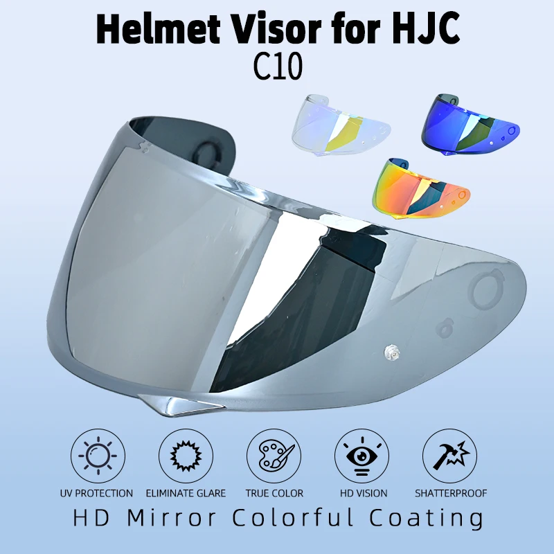 Motorcycle Helmet Visor Lens for HJC C10 Replace Anti-UV Anti-Scratch Dustproof Wind Shield Motorcycle Accessories