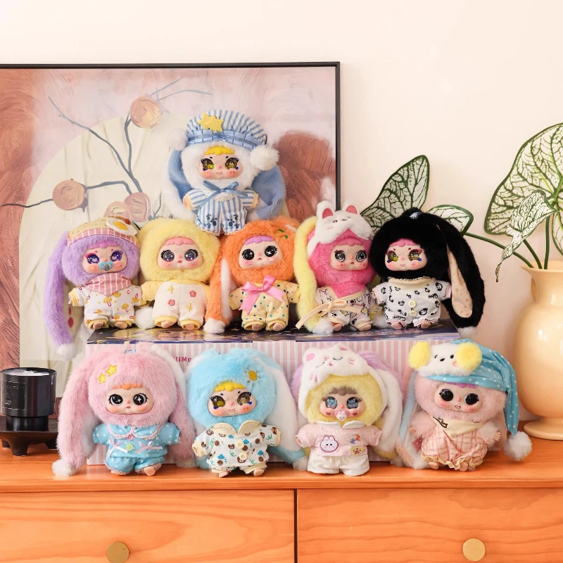 

JiiMo Dreamy Sleep Nook Series Vinyl Plush Blind Box Cute Soft Pendant Flowing Sand Eye Doll Trendy Toy Bag Decor Surprise Gift