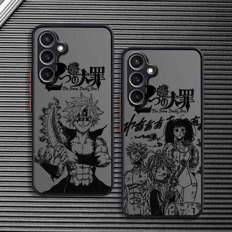 The Seven Deadly Sins Comics Phone Case For Samsung Galaxy S26 S25 S24 S23 S22 S21 FE Plus Ultra 5G Frosted Translucent Cover