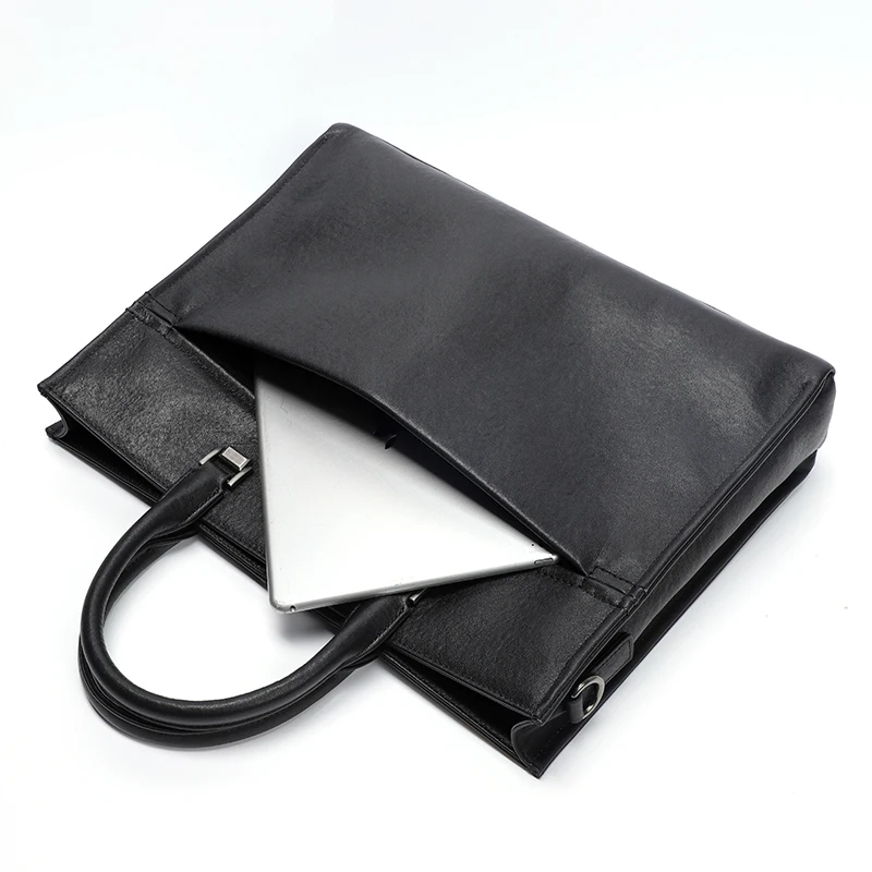 جديد عادية رجال الأعمال حقيبة يد الرجال حقيبة كتف جلدية حقيقية الذكور حقائب الكتف المكتبية حقائب اليد Bolso Hombre #4