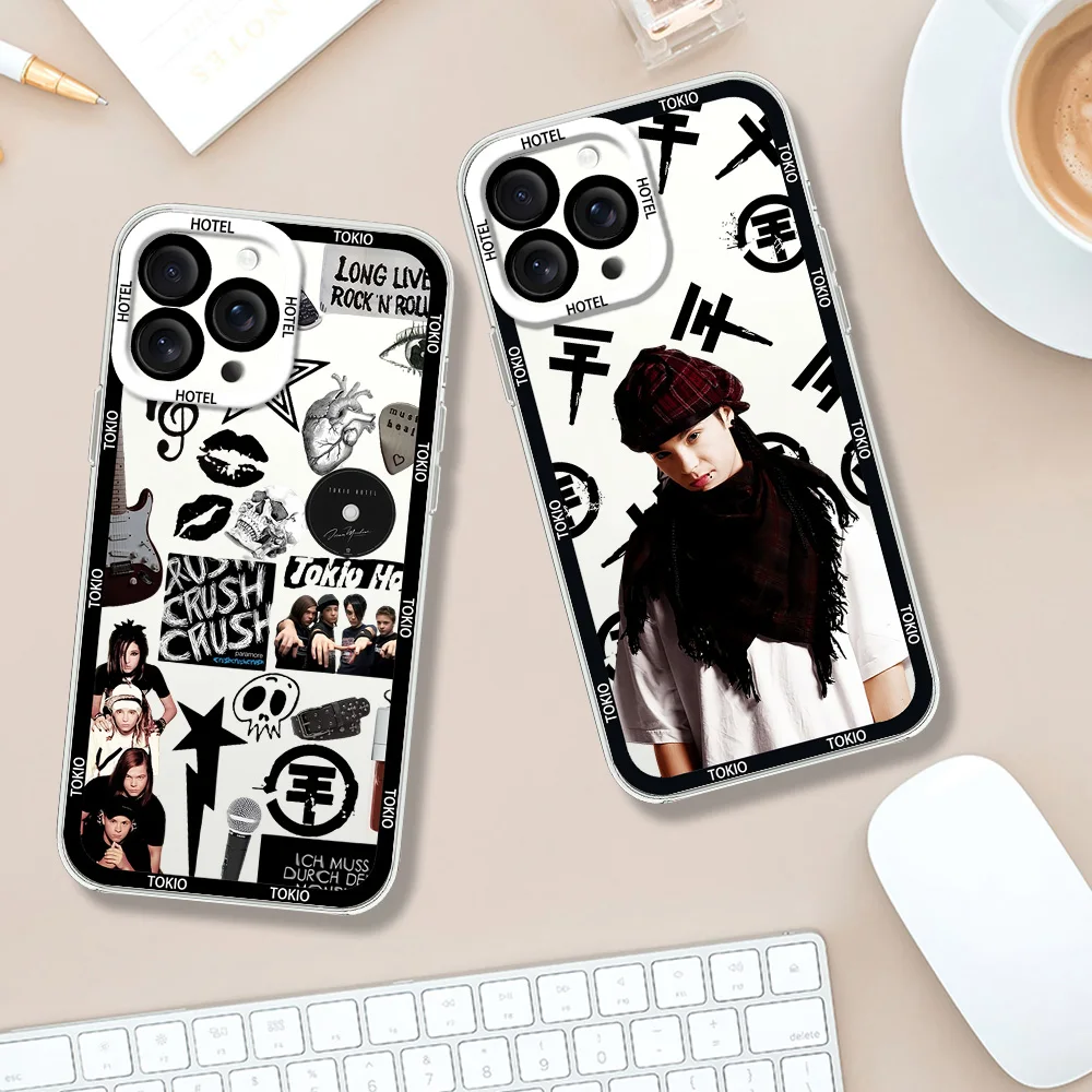 Rock Band Tokio Hotel Music Tom Kaulitz For iphone 11 12 13 14 15 16 Mini Plus Pro Max Transparent Shell