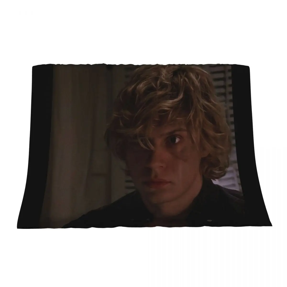 

Evan Peters Throw Blanket Loose Soft Plaid Personalized Gift Winter beds Blankets