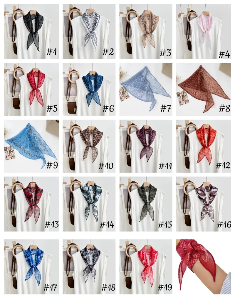19 Farben Korea Schals Muffler Paisley-Druck Neues Rautenmuster-Design Voile Weicher Modischer Halstuch Schal – Detail 3