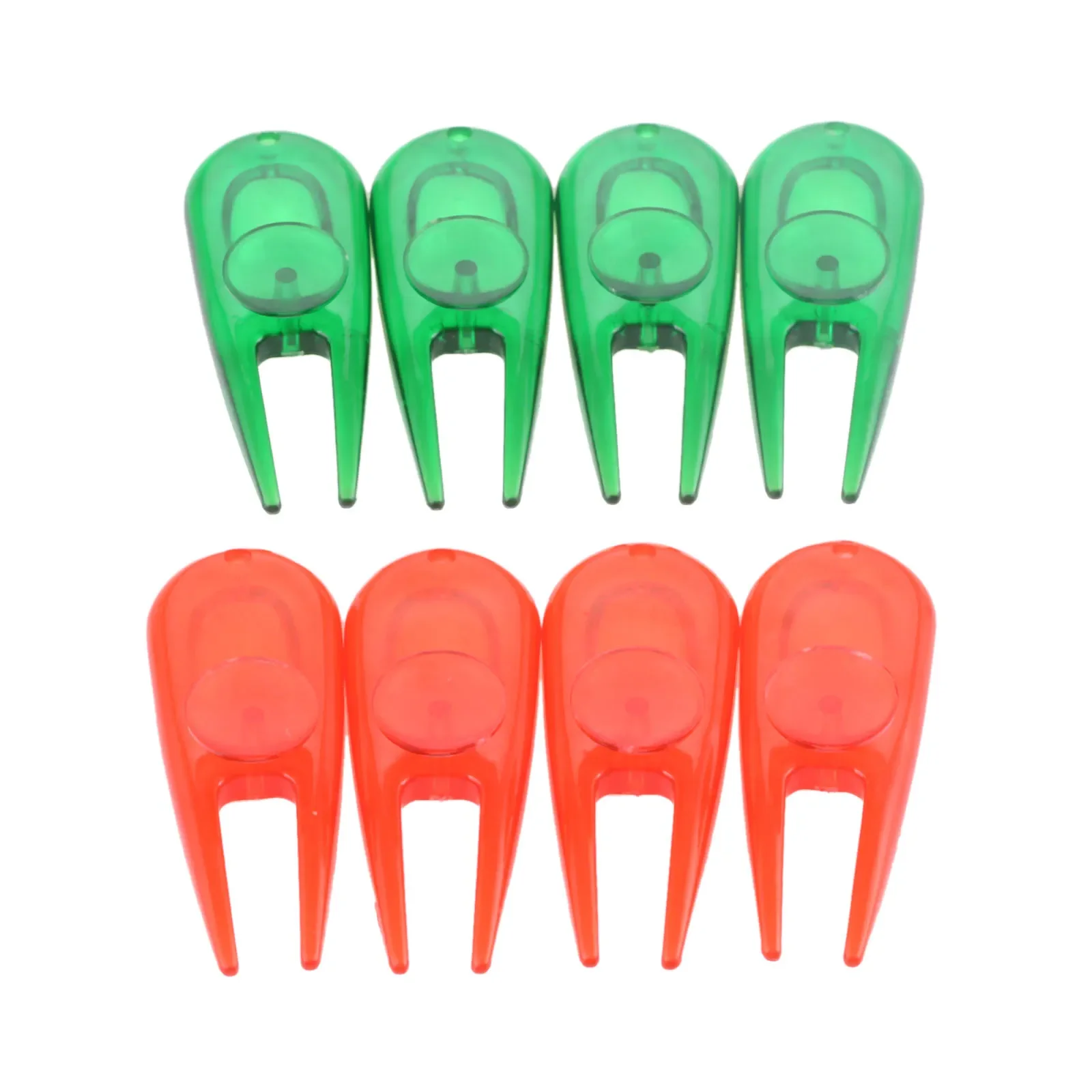 8Pcs Plastic Golf Ball Marker Divot Tool Plastic Pitch Green Golfer Repair Kit Golf Club Accessories Color Random