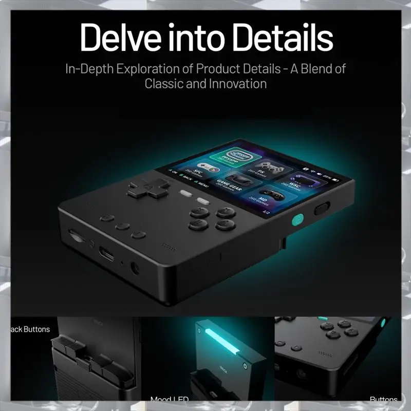 

BRICK Handheld Game Console 256GB Portable Linux Video Game Console 3.2Inch 1024X768 IPS Screen Retro Game Controller A