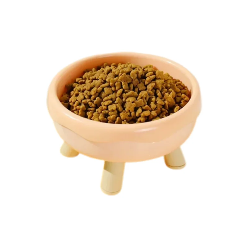 Cat Bowl Lovely Creative Inclined Kitten Puppy Food Feeding Bowls Stainless Steel Cats Drinking Feeder Pet Dogs Cats Feeders