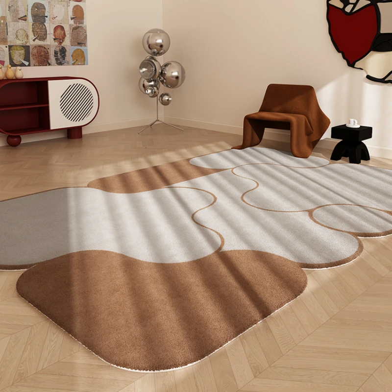 Irregular Thick Soft Plush Carpets Modern Large Area Living Room Rugs Cloakroom Dressing Table Rug Home Bedroom Bedside Carpet