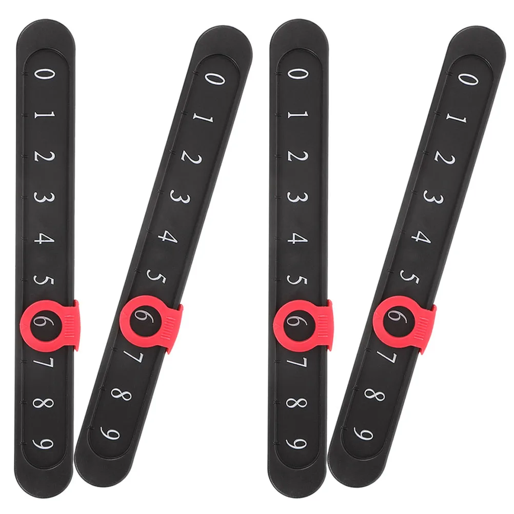 

4 Pcs Foosball Score Counters Markers Table Soccer Accessories Black Color Random Font Game Props Replacement Parts Practical