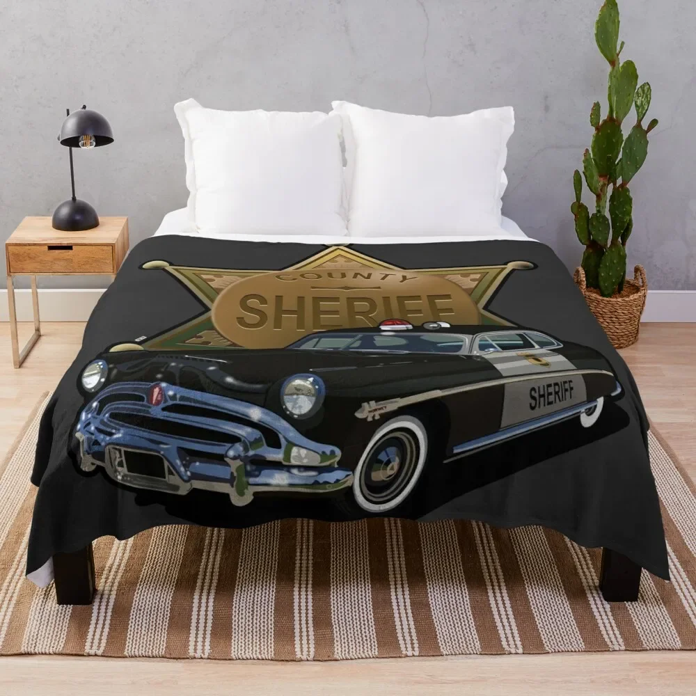

Sheriff's classic car Throw Blanket manga Plush Flannel Fabric christmas gifts Blankets