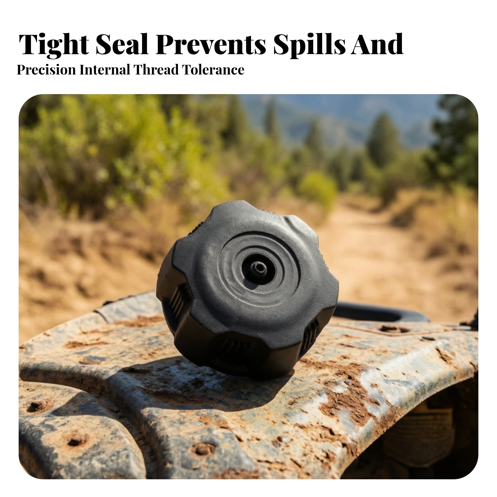 Fuel Tank Cap 40mm Gas Tank Cap Ribbed Corrosion-Resistant for ATV Riders, Unpaved Terrain Motorcycles, Dirt Bikes