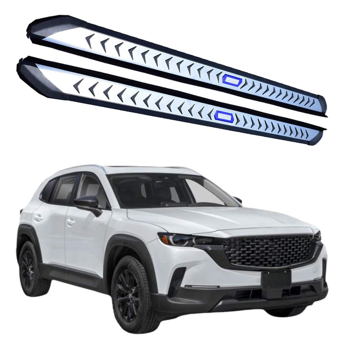 

2PCS Running Board fits for Mazda CX-50 2022 2023 2024 Side Step Nerf Bars Stairs Aluminium Pedal