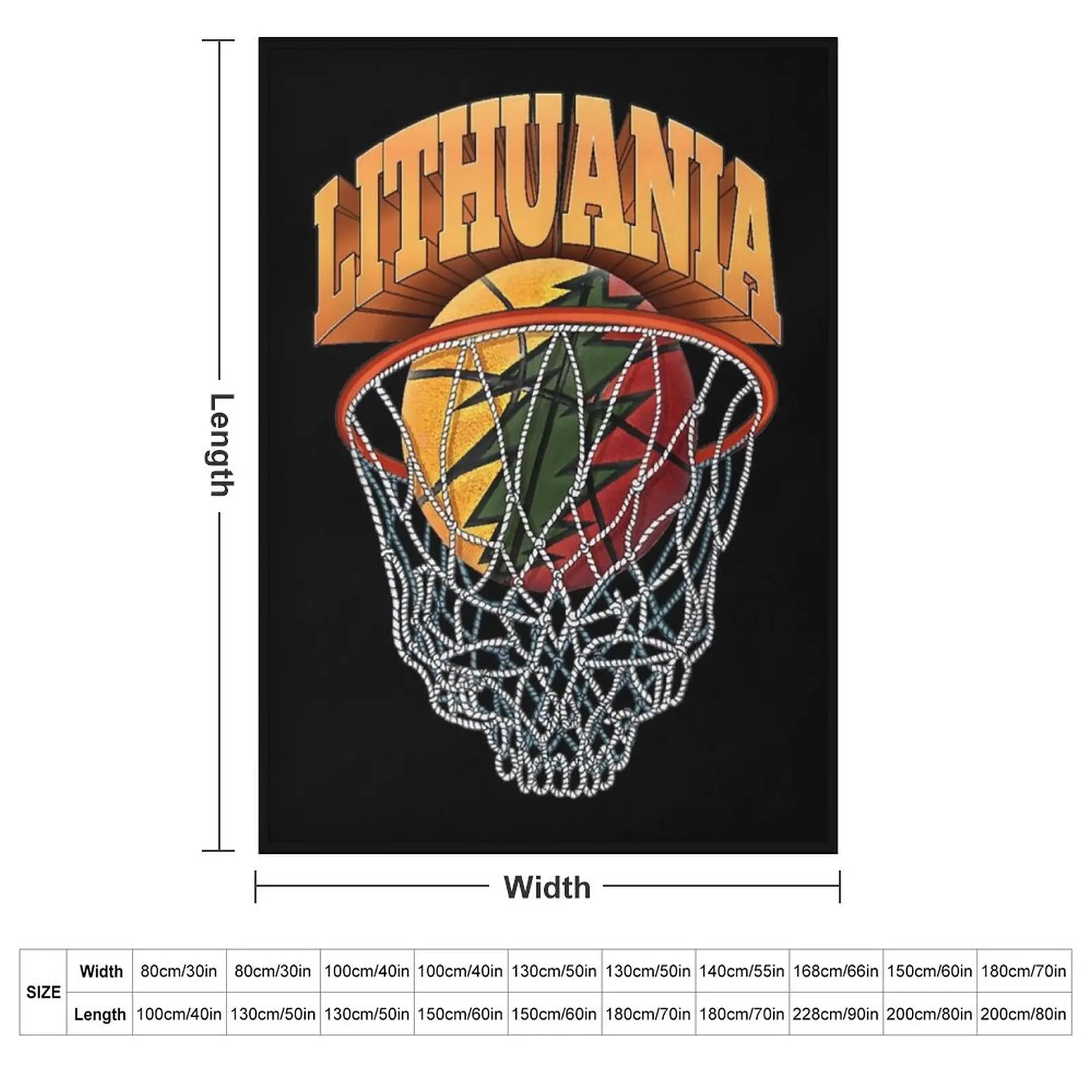 Lithuania Basketball Skeleton Net Classic Throw Blanket Luxury Plush for babies Blankets