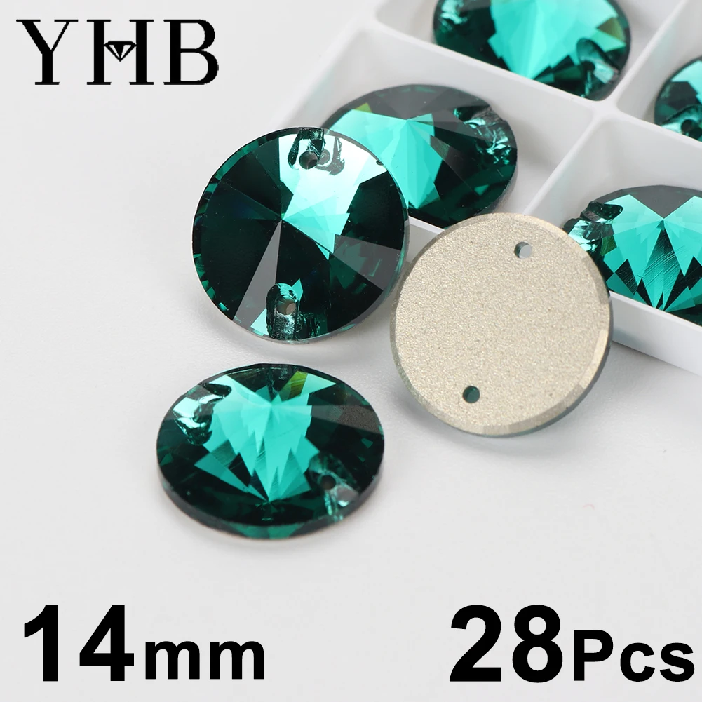 Картина 7: YHB T205 Emerald Rolivi Navette Drop Glass Crystal AB Швейные камни Flatback Пришитые стразы для одежды Сумки для одежды