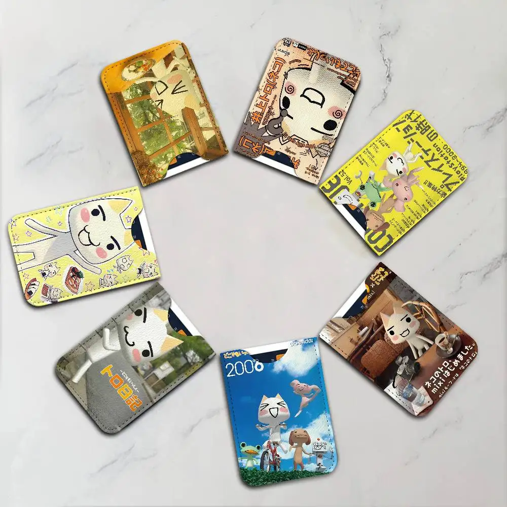 I-Inoue-Toro Artistic-Creative PU Leather Card Holder Sleeve for Credit Cards,Secure/Slim Design, Travel Storage Essentials