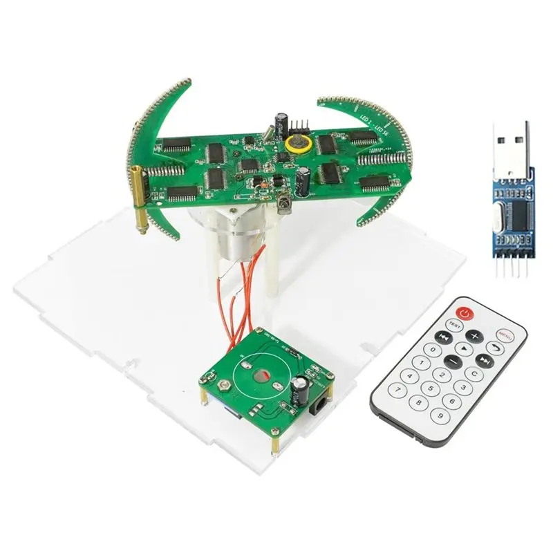 kit-led-esferico-giratorio-de-doble-eje-a36t-pantalla-de-reloj-a-color-control-remoto-microcontrolador-electronica-diy-con-d