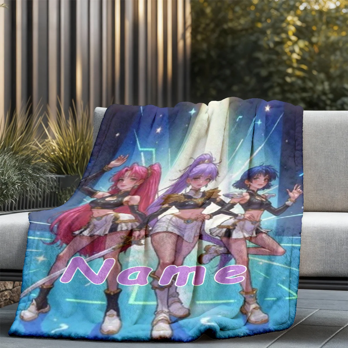 Anime Cosplay Girl Name - Selimut Gadis Anime Personalisasi Nama Desain