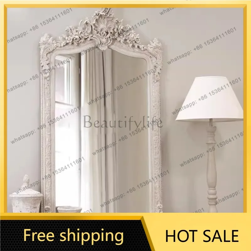 Best Sellers Big Living Room Mirrors Full Body Floor Vintage Design Luxury Mirrors Full Body Bedroom Princess Espejos De Piso Ro