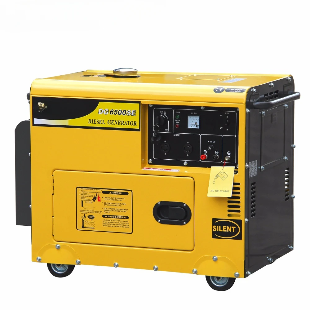 5kw 5.5kw 5kva 6500 8500 11000 air cooled silent diese l generator power plant price