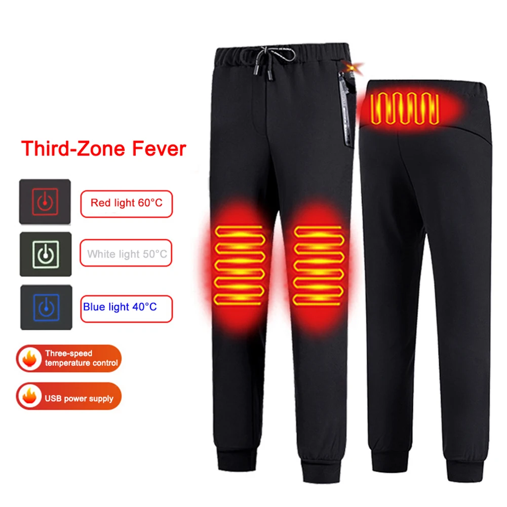 شحن USB السراويل التدفئة الدافئة أفخم 3 مناطق ساخنة السراويل التدفئة الحرارية 3 التحكم في درجة الحرارة مقاوم للماء للرجال والنساء
