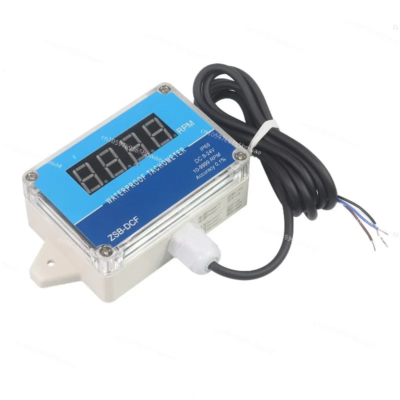 Waterproof Tachometer LED Digital Display Speedometer Motor Speedometer with Magnetic Induction Hall Sensor