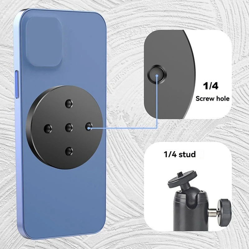 A34M-حامل هاتف قاعدة مغناطيسية آيفون 16 15 14 برو ماكس ل Magsafe 1/4 بوصة ثقب كرة ثلاثية القوائم رئيس محول تركيب