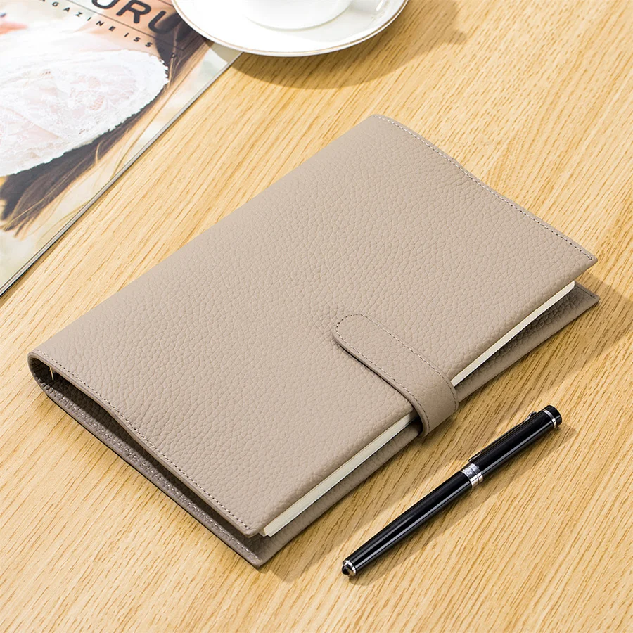 Vintage Hardcover Notebook Cow Leather Dairy Note Book School Office Supply for Students Business Notebooks Making Notes