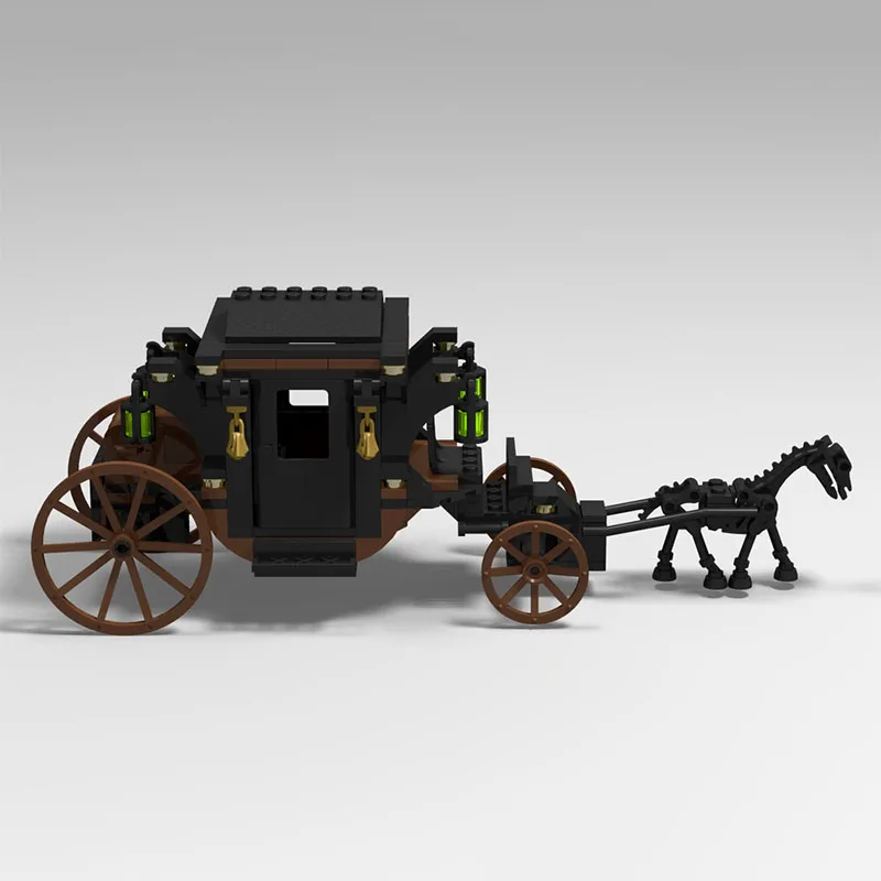 210PCS MOC Death Eater's CarriageMedieval architectureCarriage Kreative bausteine Pädagogisches spielzeug junge geschenke Ornamente