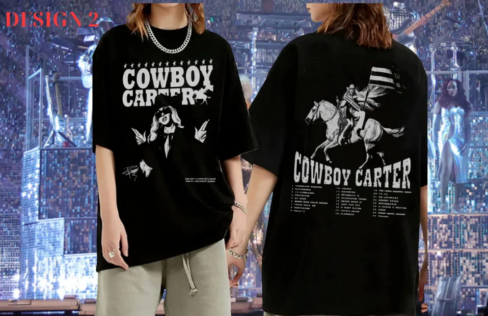 Beyonce Cowboy Carter Music Tour 2024 T shirt Black Gift Fans Music unisex S-3XL