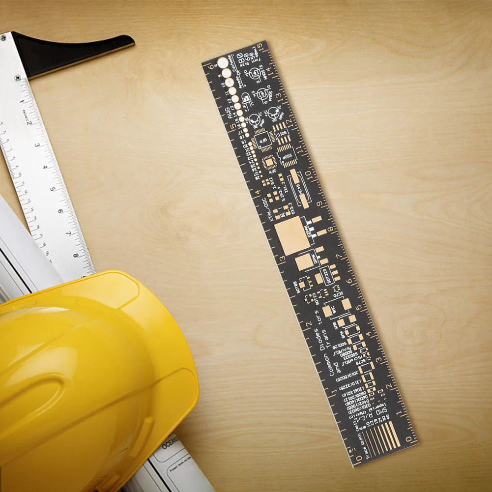 6 Inch 15cm PCB Ruler Multifunctional Circuit Board Measuring Tool Electronic Repair Ruler for Engineers Technicians