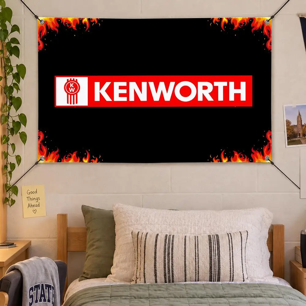 Brand Modern Kenworth Trucks Flags Decorative Flag Banner Indoor Bedroom Dorm Gaming Room Wall Party Club Decor Fan Gift